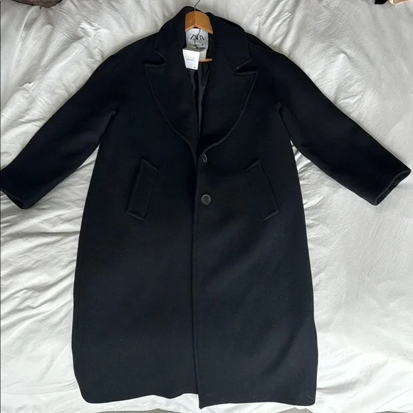 Zara Black Trench Coat - Picture 2 of 8